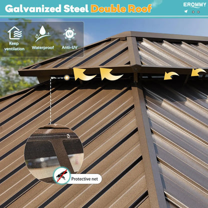 10' x 12' Hardtop Aluminum Frame Gazebos