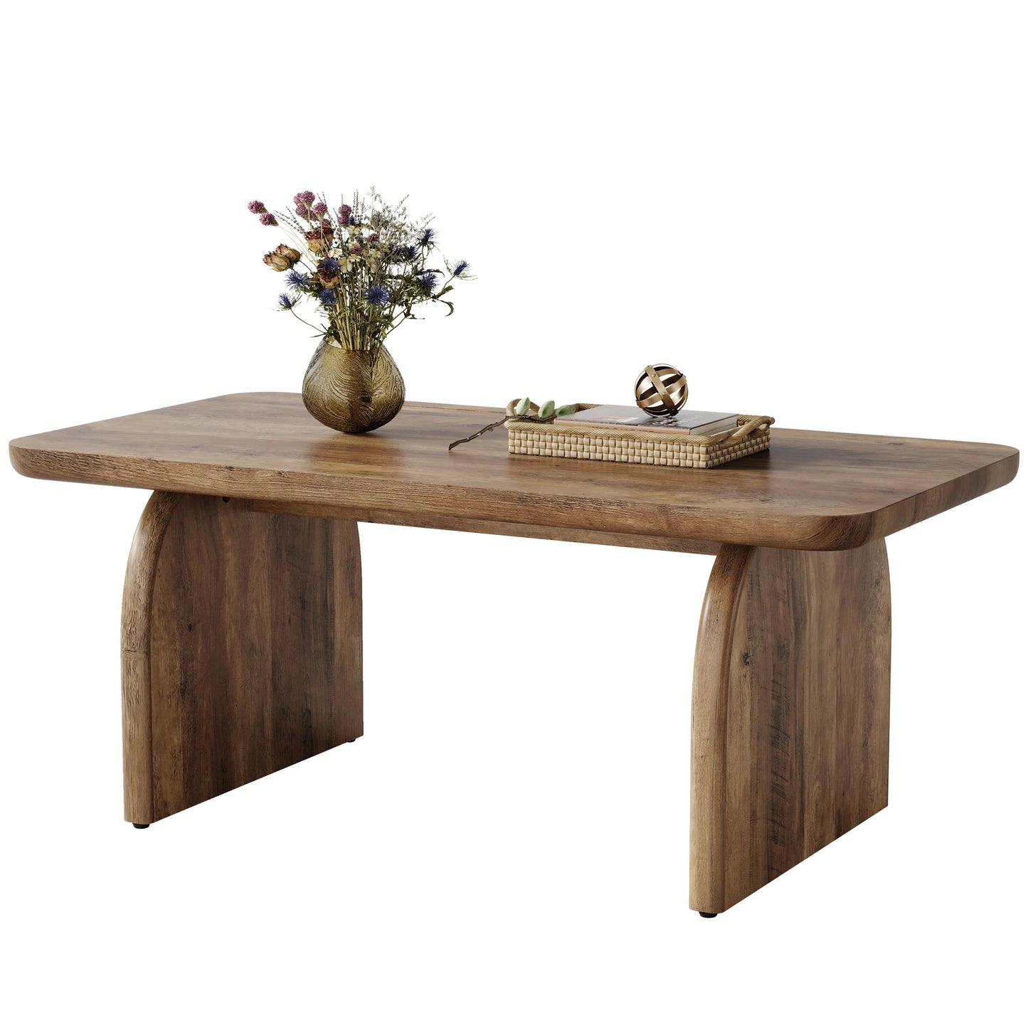 47.24-Inch Tribesigns Farmhouse Rectangular Coffee Table