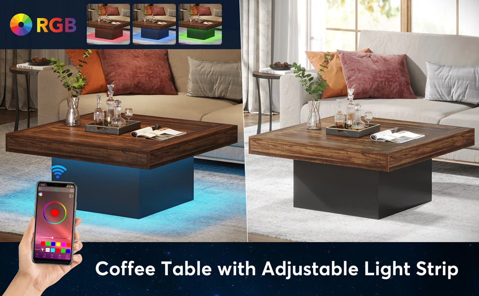 Coffee Table with LED lighting