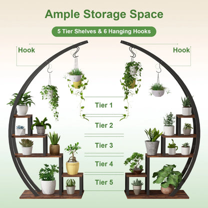 2 Pcs Metal Plant Shelf for Indoor Outdoor Plants