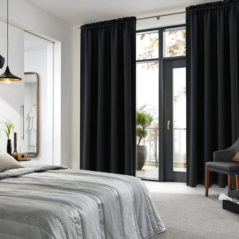 1 Panel Black Out Curtains Panels Drapes for Living Room Bedroom