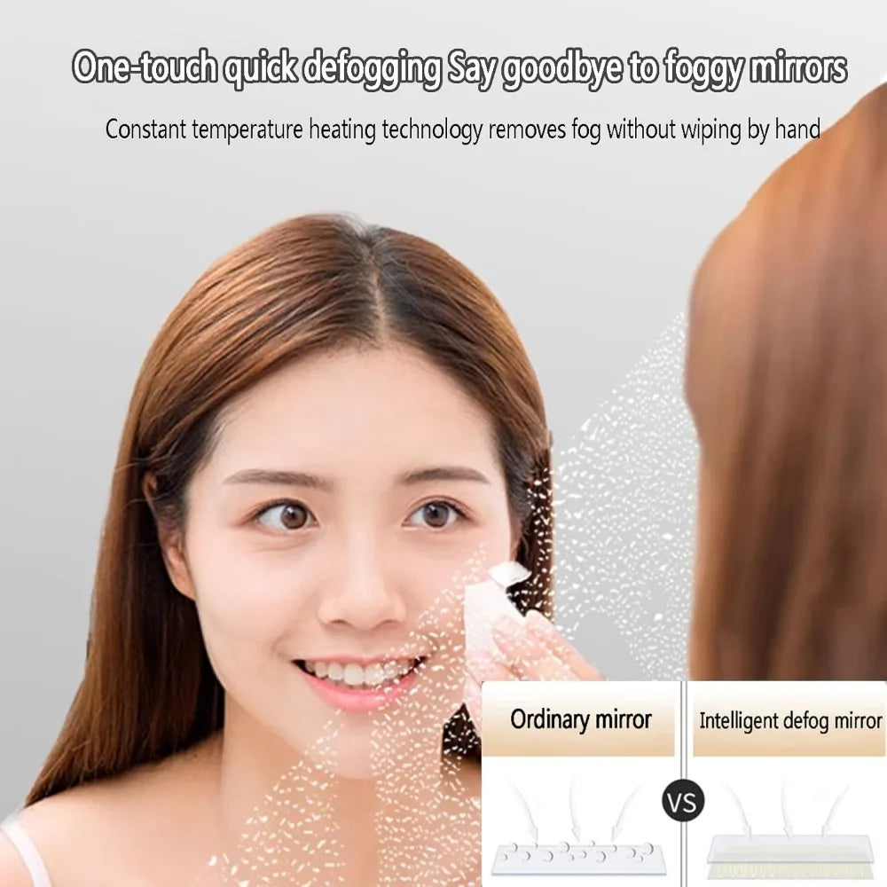 Medicine cabinet with HD mirror and anti-fog