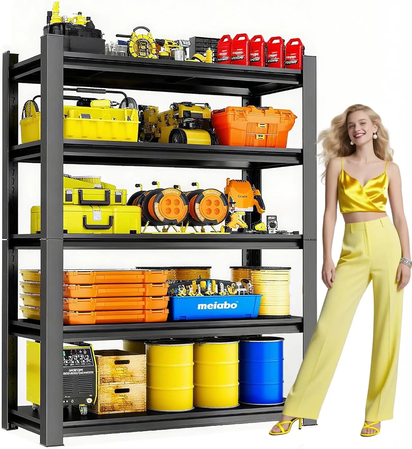 Heavy Duty 5-Tier Steel Garage Shelving Unit