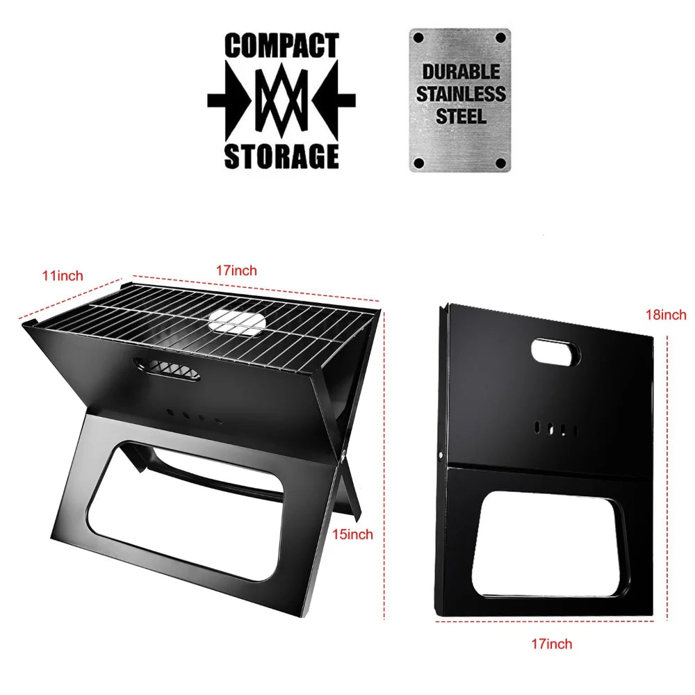 Foldable Portable BBQ Barbecue Grill