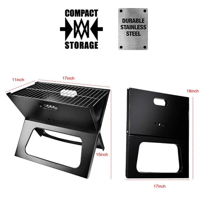 Foldable Portable BBQ Barbecue Grill