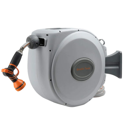 5/8" x 65 ft Heavy Duty Retractable Garden Hose Reel Water Hose Reel