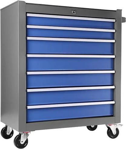 7 Drawers Rolling Tool Chest with Lock & Key
