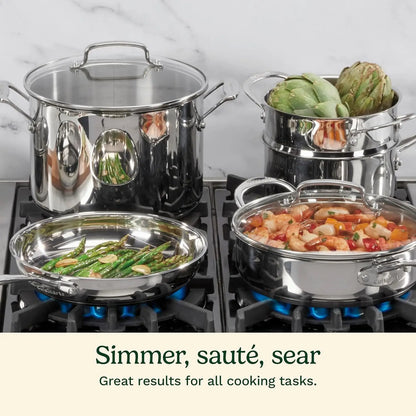 11-Piece Stainless Steel Cookware Set