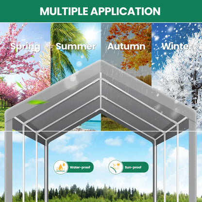 10x20 Heavy Duty Upgrade Waterproof Protected Carport