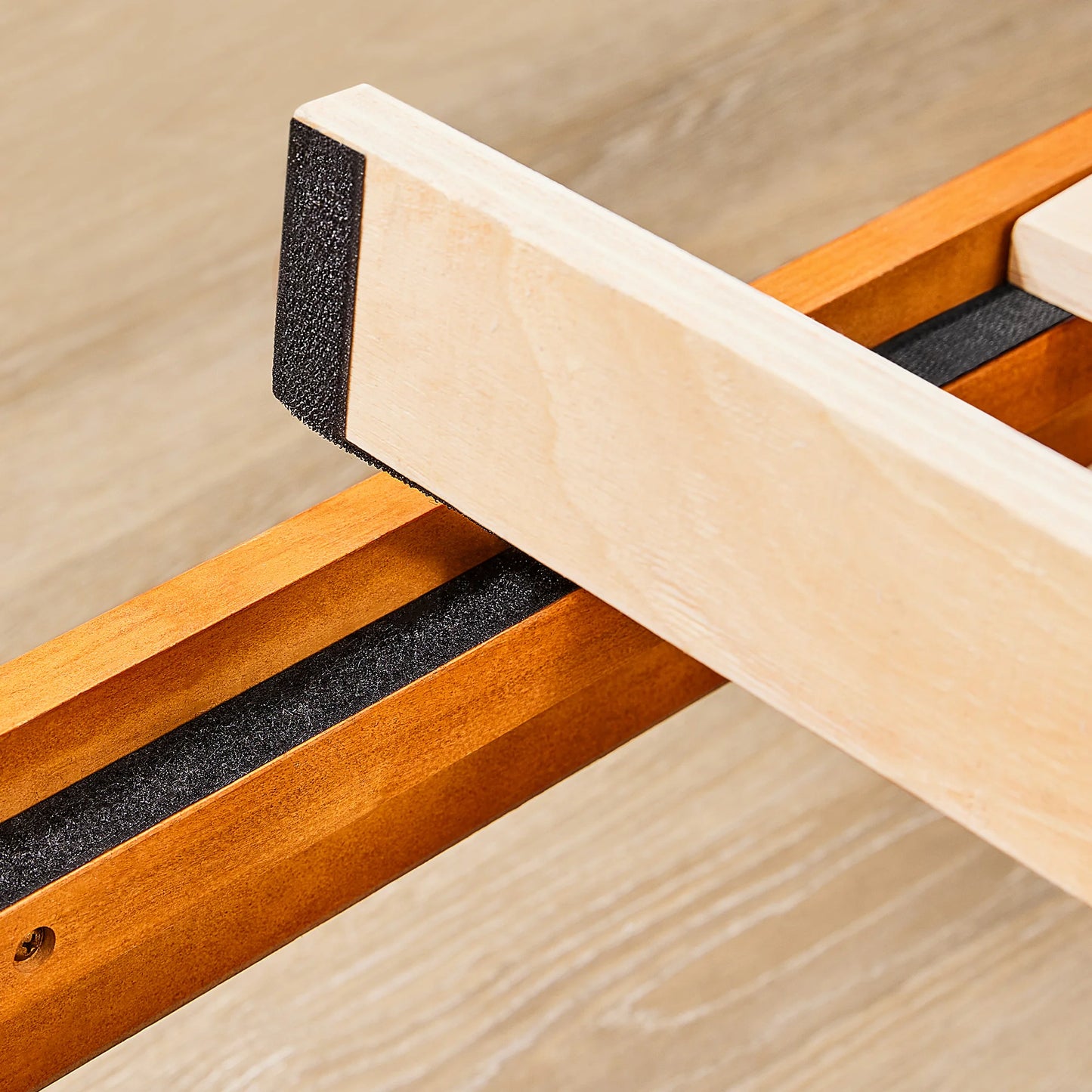 Solid Wood Bed Frame with Sturdy Slats