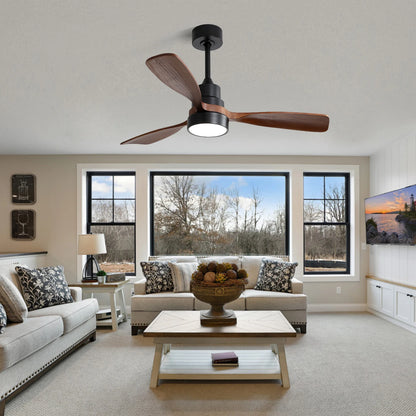 52 Inch 3 Blade Ceiling Fan with LED light