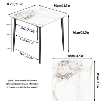 Dining Table Stone Top with Metal Frame