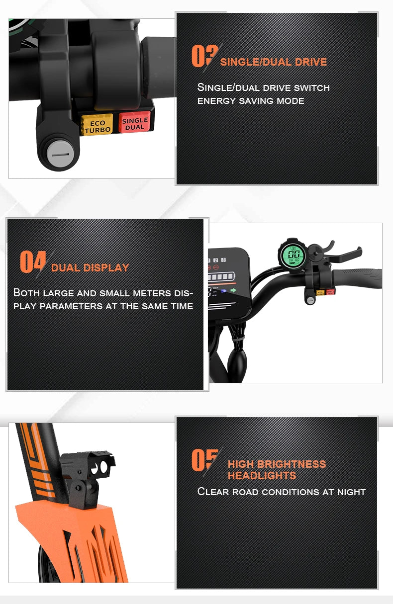 5600W Adult Electric Scooter Dual Motor Top Speed 46MPH