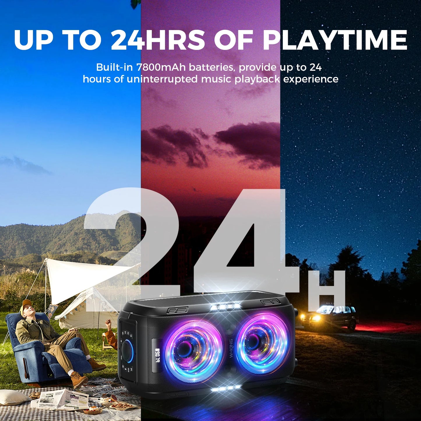250W PEAK Large Bluetooth Speaker Massive 120dB/12