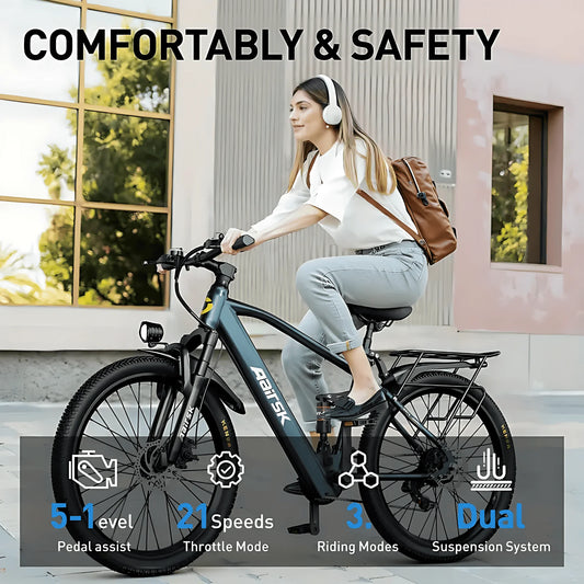 Electric Bike for Adults with 40Miles 25MPH Commuting