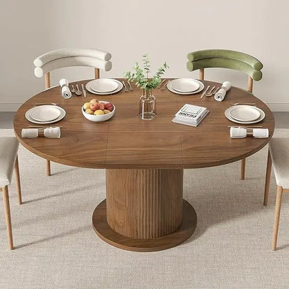 43.3- inch 59-inch Adjustable Size Round Circle Dining Tables