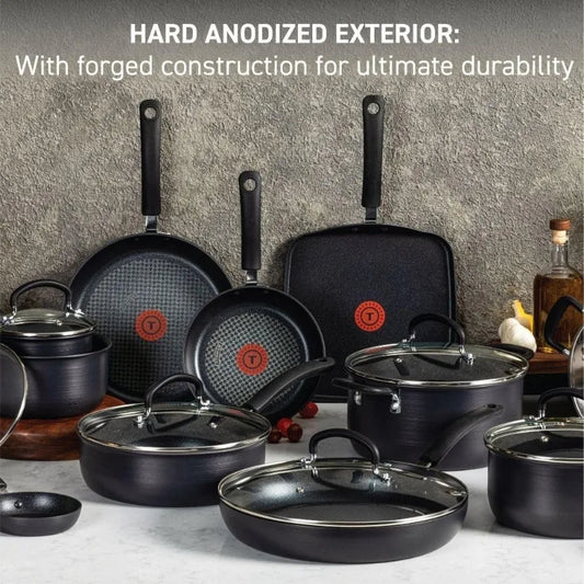 17 Piece Ultimate Hard Anodized Nonstick Cookware Set