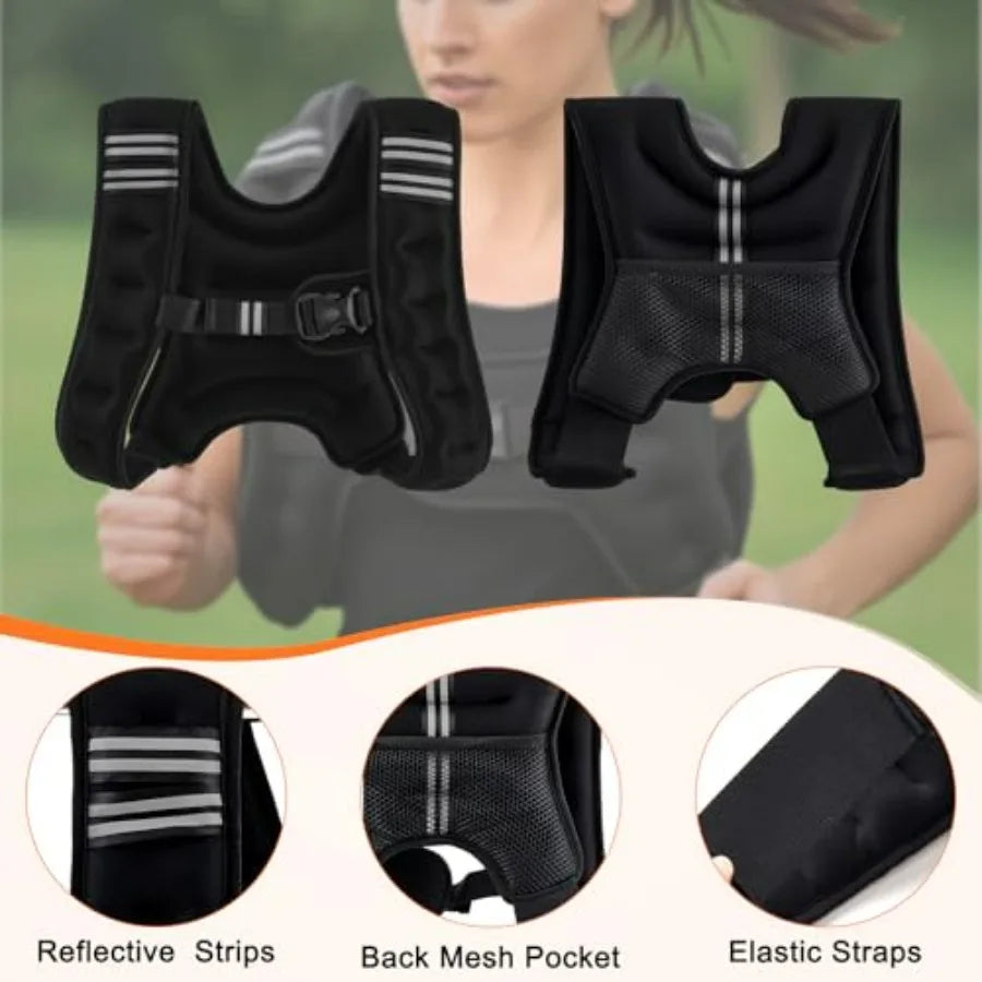 6 lb. Weight Vest with Reflective Stripes