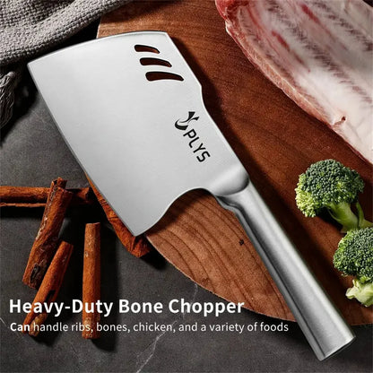 Heavy-duty stainless-steel boning knife for butchering