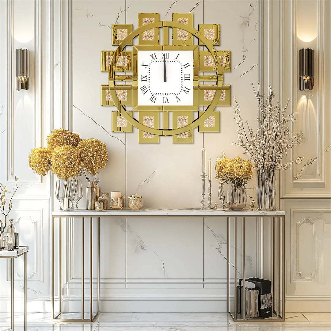 60CM Decorative Wall Clock Inlay Battery Operated