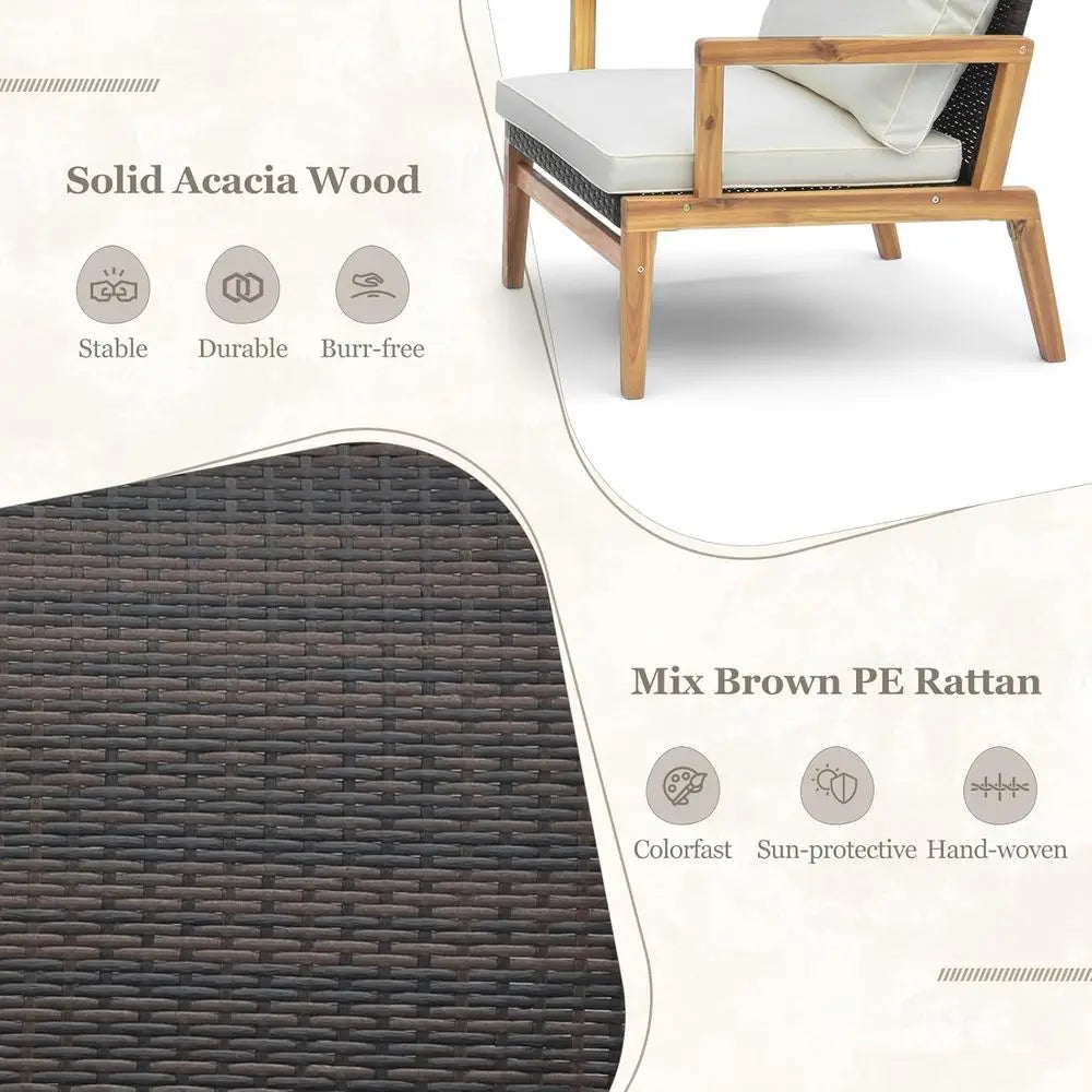 3-Piece Wicker Patio Furniture Set