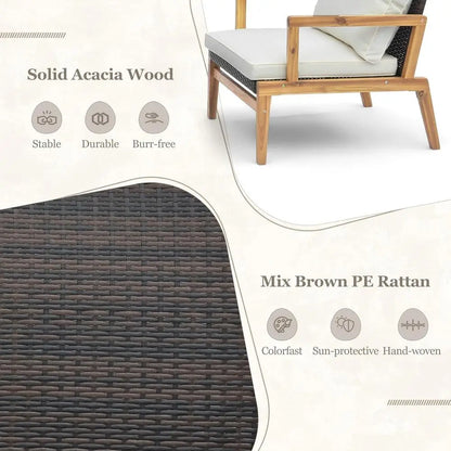 3-Piece Wicker Patio Furniture Set