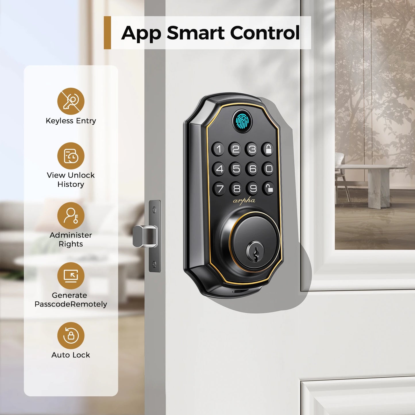 5-in-1 Keyless Entry Door Lock with Keypad