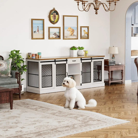 86.6" Heavy-Duty Doghouse as Entertainment Center