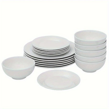 18-Piece Dinnerware Set Round Dinner Plates Dish Service For 6