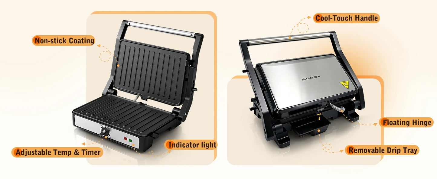 900W 2-Slice Sandwich Maker