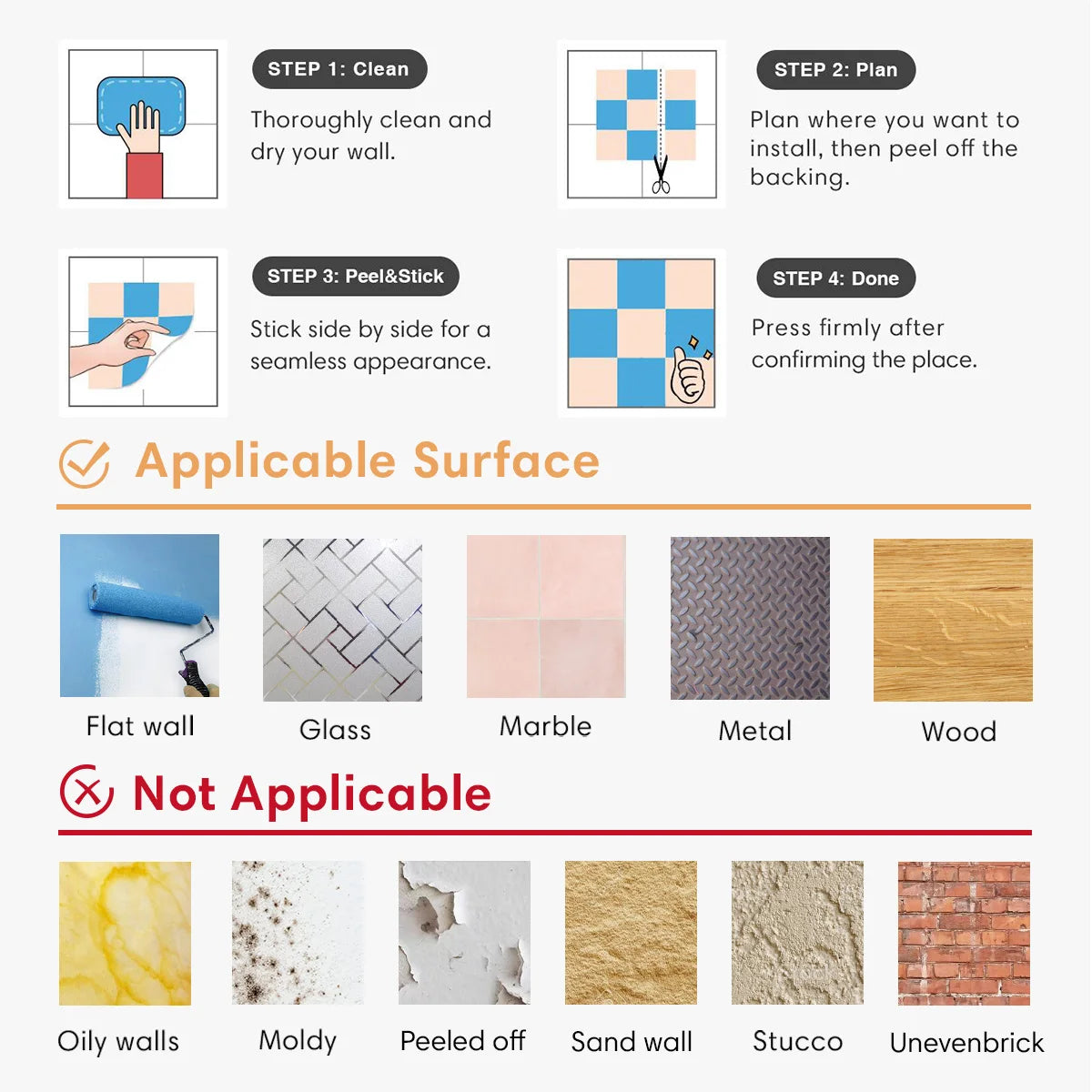 30 x 30 cm, 10 pcs, 3D PVC Waterproof Wall Panel