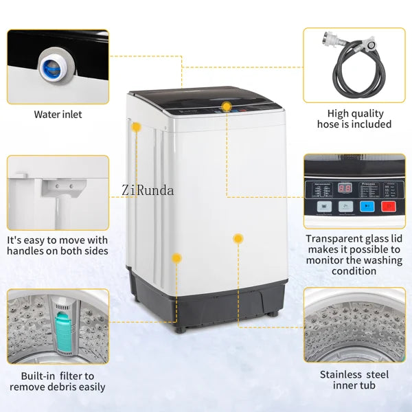 Full-Automatic Washing Machine with 10 programs 8 Water Level Selections