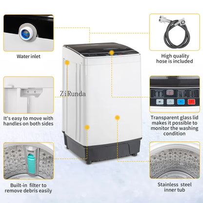 Full-Automatic Washing Machine with 10 programs 8 Water Level Selections