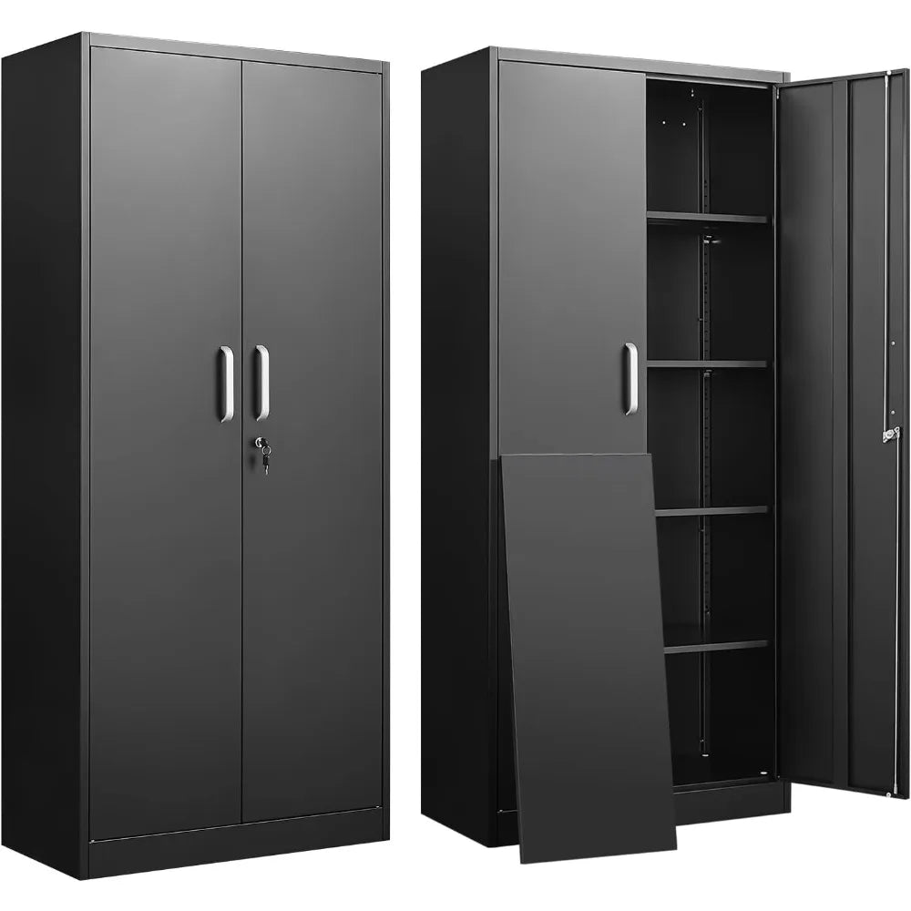 Metal Storage Cabinet with Adjustable Shelves