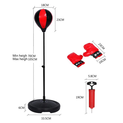 Children Adjustable Height Boxing Set