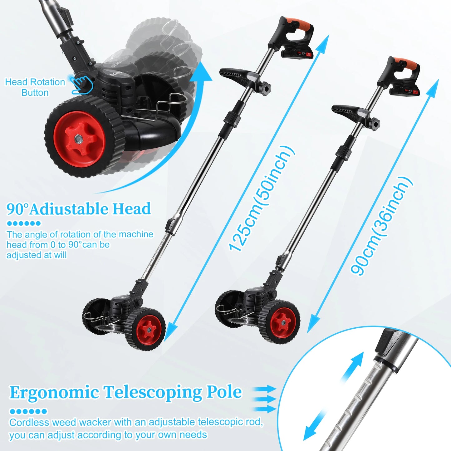 Electric Lawn Mower Cordless Grass Trimmer