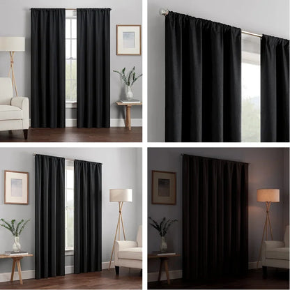 1 Panel Black Out Curtains Panels Drapes for Living Room Bedroom