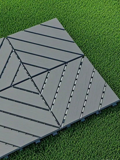 44 Pack 12" x 12" Square Waterproof Patio Interlocking Deck Tiles