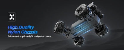 All-Terrain RC Truck: Age 8-12, 2 Batteries, 40 Min Play, Off-Road