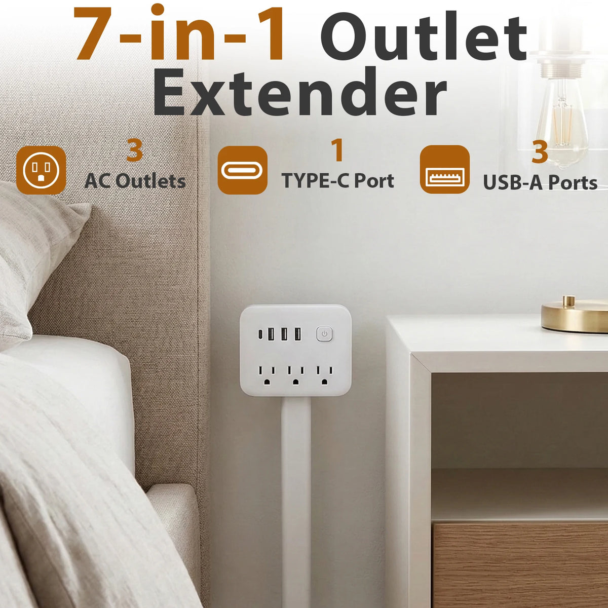 3 Style Retractable Sockets Adjustable Electrical Outlet Extender