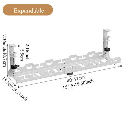 Telescopic Under Table Storage Rack Organizer
