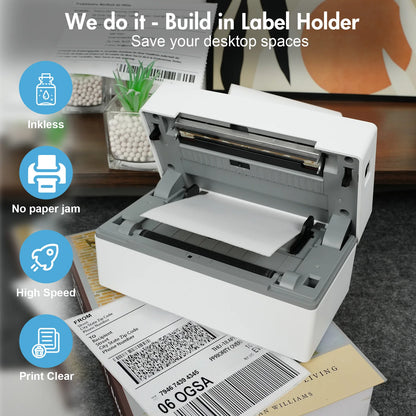 Portable Thermal Label Printer, No Ink Required