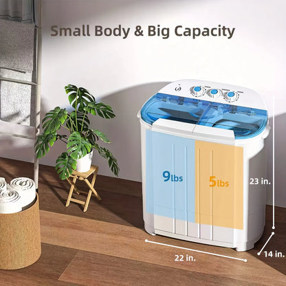 14.5Lbs Portable Washing Semi-Automatic Compact Washer