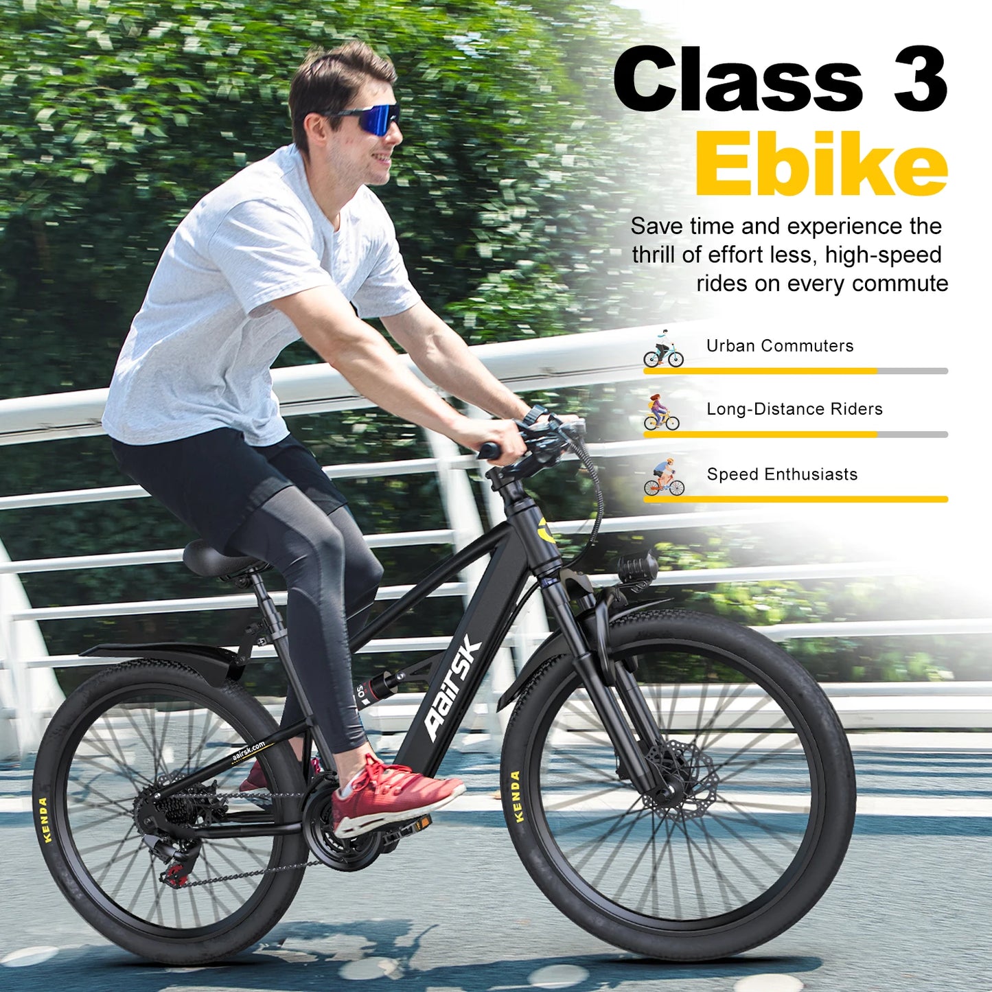 26" Electric Bike, with 21 Speed Dual Suspension