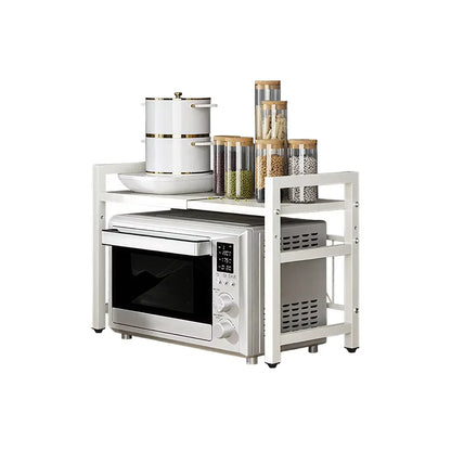 Adjustable Space-Saving Microwave Rack & Storage Organizer