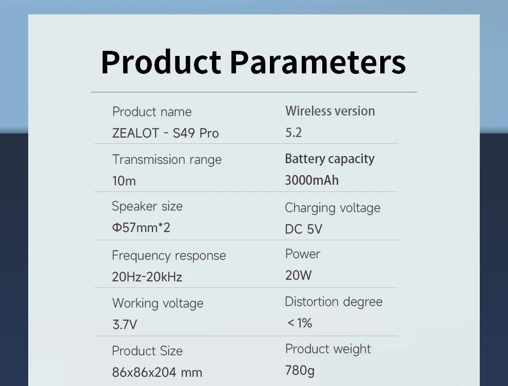 S49 pro Wireless Speaker, Outdoor Portable Subwoofer