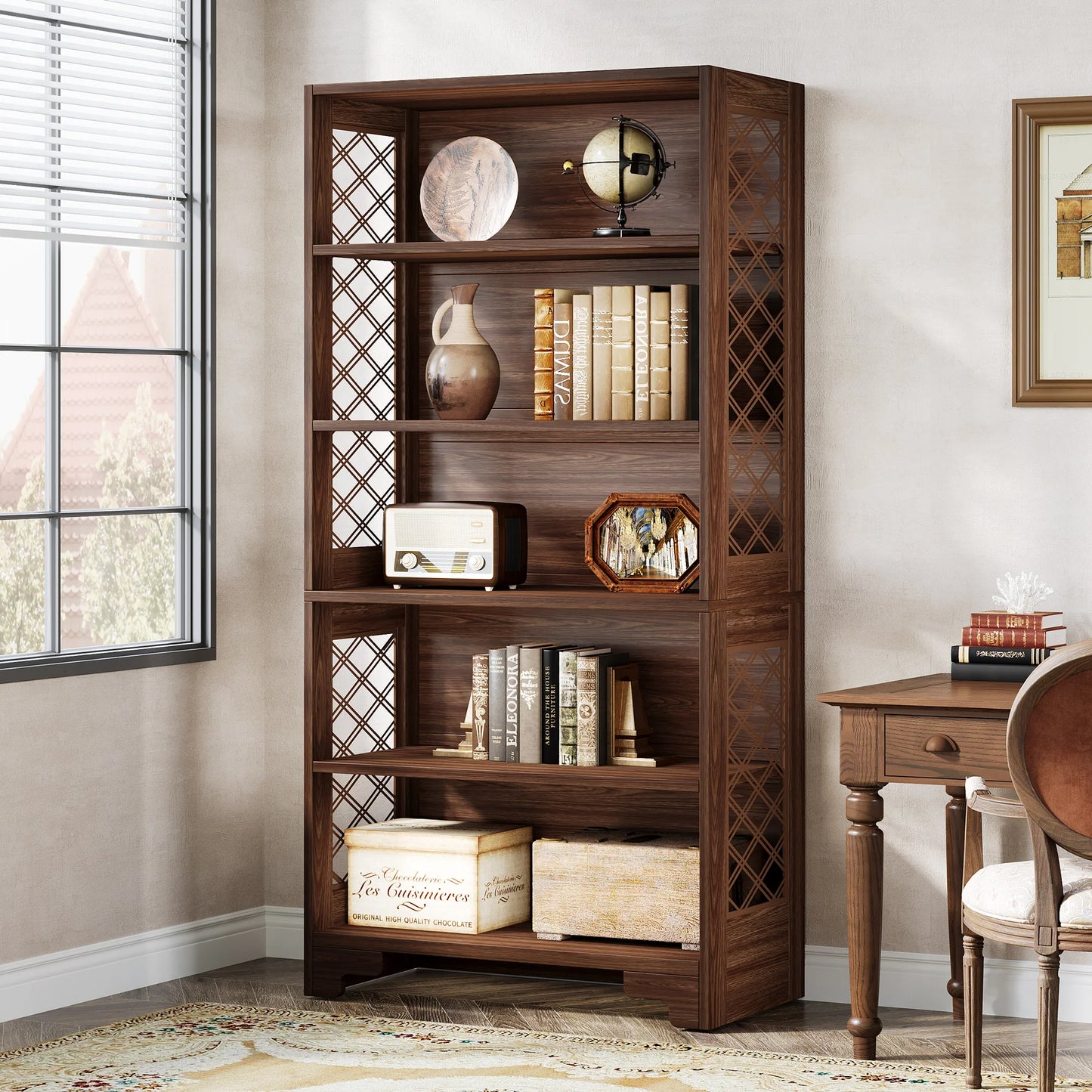 71 Inches Industrial Bookshelf