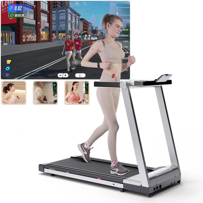 350lbs Adjustable Foldable Treadmill,10MPH Exercise Machine