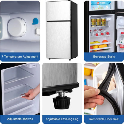 3.2 cu ft Mini Fridge with Freezer
