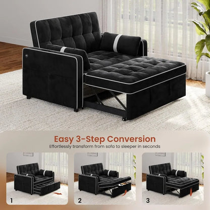 Sofa Bed Convertible Sleeper with USB Charging
